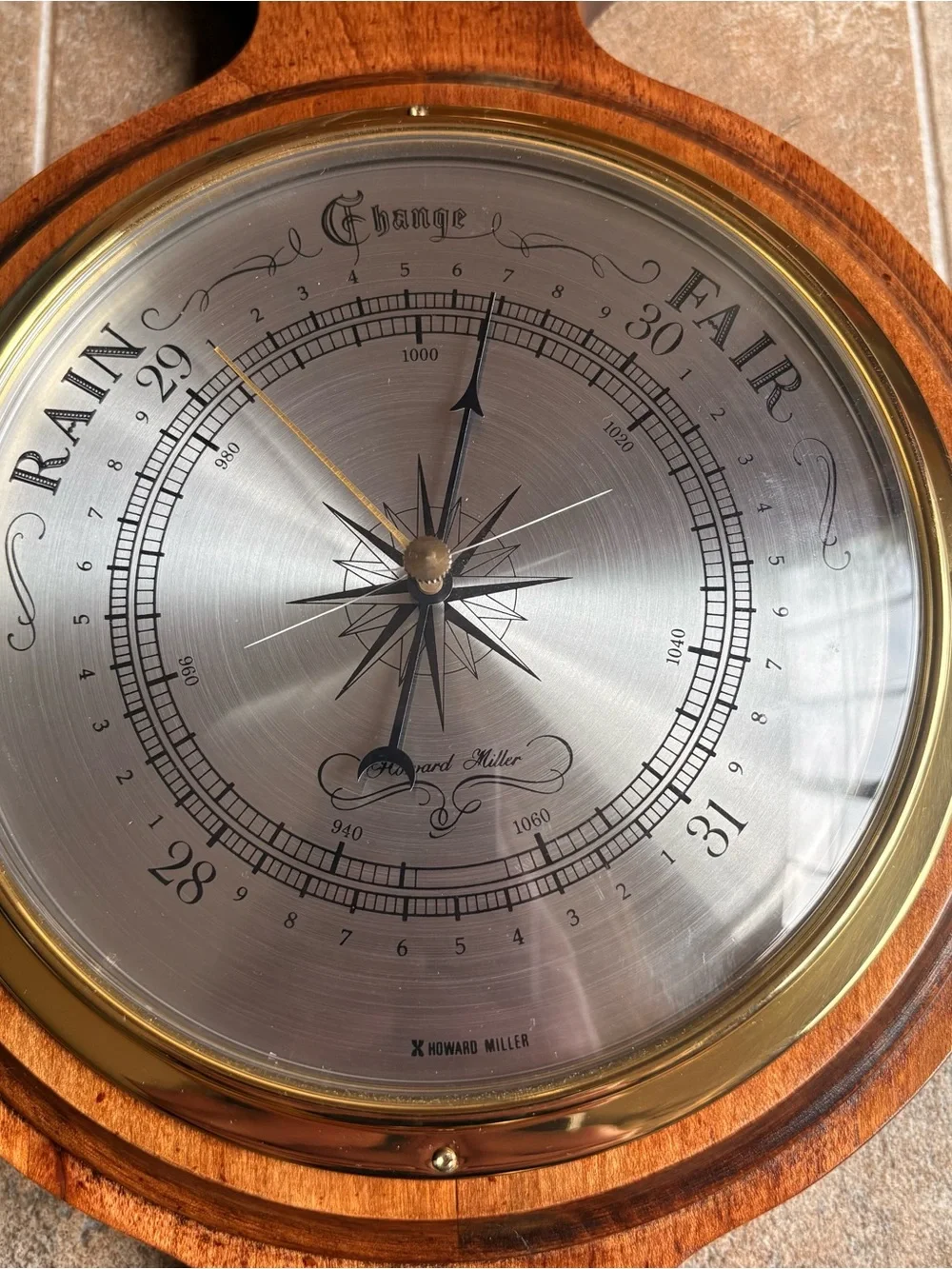 Howard Miller 612-718 Wall Weather Station Barometer Hygrometer Clock
